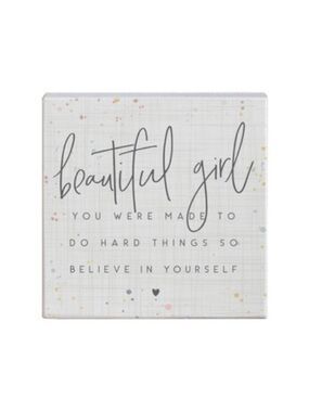 Altar’d State Beautiful Girl Inspirational Art Decor Block Wood Sign Farmhouse